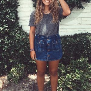 Madewell Button Up Denim Skort Size 28